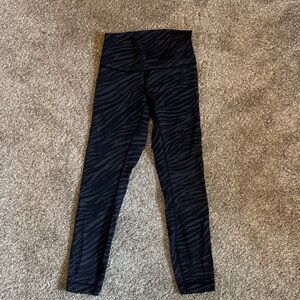 lululemon athletica Black Zebra Print Leggings